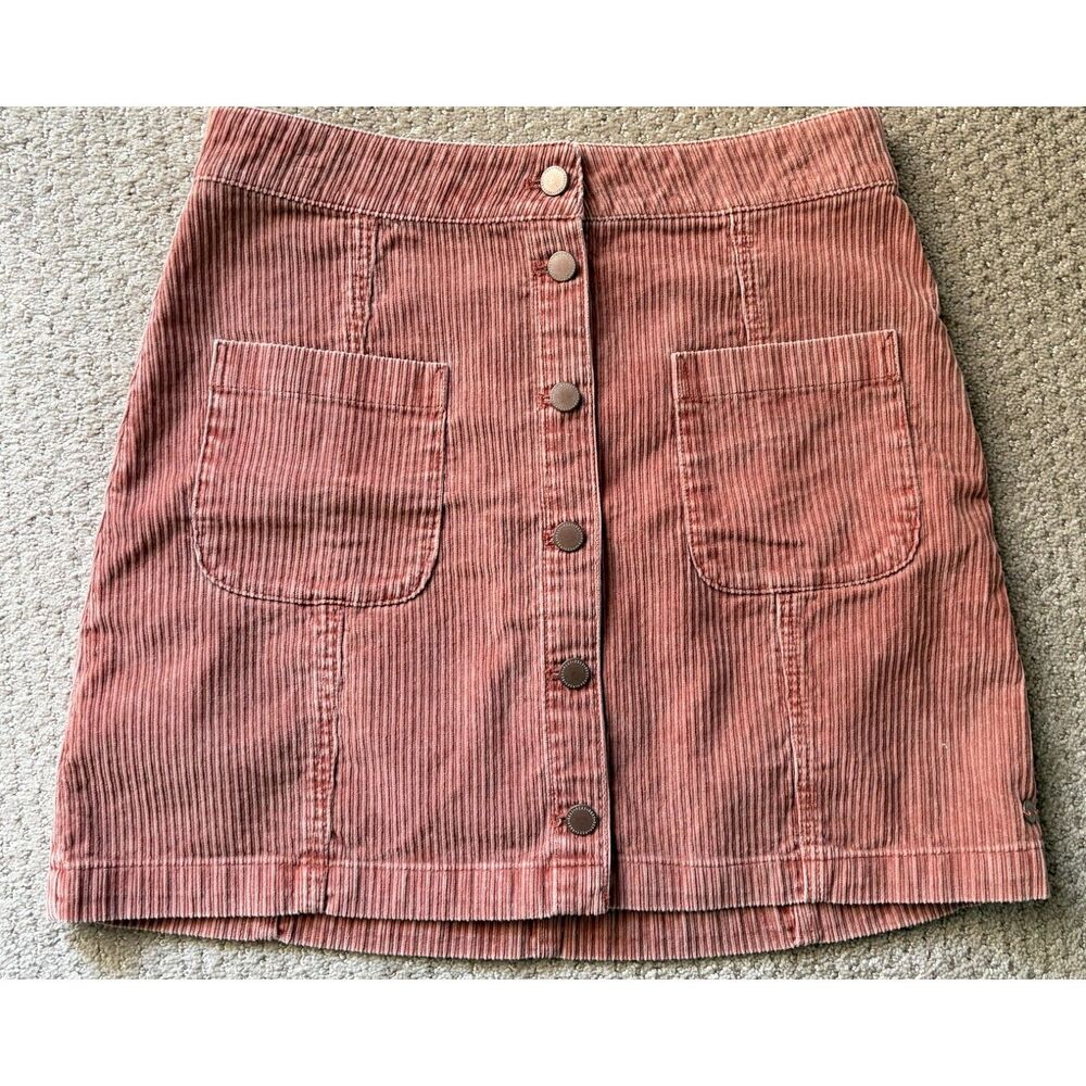 Y2K Vintage Roxy Corduroy Mini Skirt Y2K High Waisted Surf Style 90s Med Retro